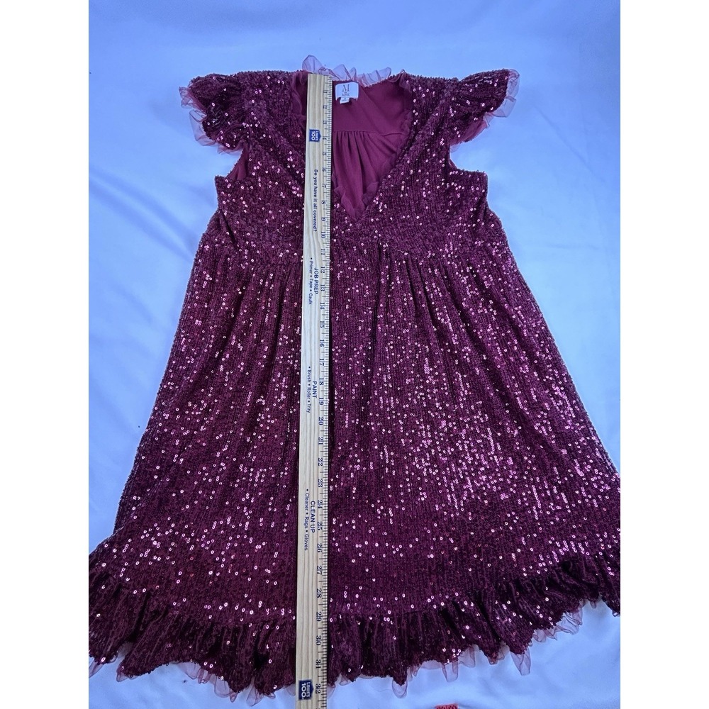 M by MNK Tulle Trimmed Sequin Babydoll Swing Party Dress Women's S Uptown Girl - Picture 11 of 12